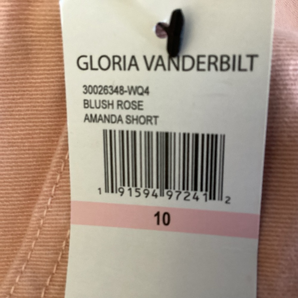 Gloria Vanderbilt Amanda NWT Women’s Peach Denim Shorts.  Size 10 - Picture 6 of 9